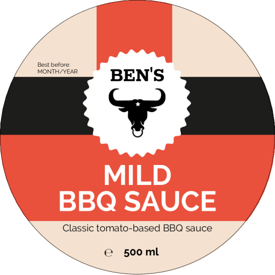 BBQ Sauce Label 100 mm