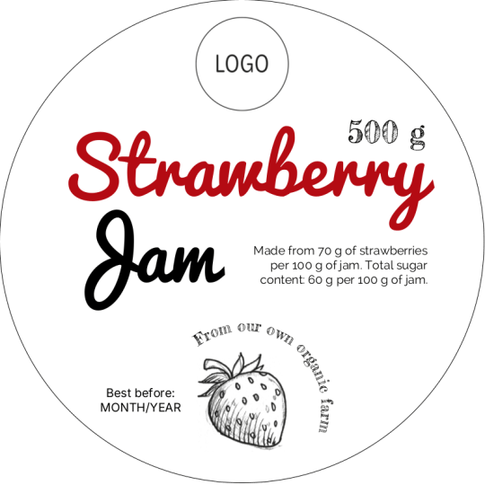 Jam Label 100 mm