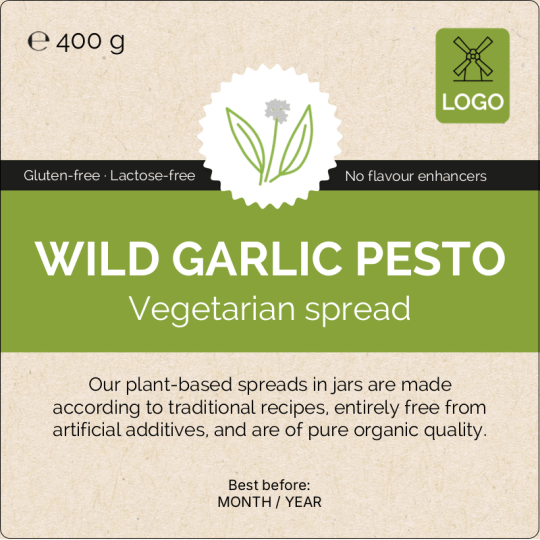 Pesto Label 80 x 80 mm
