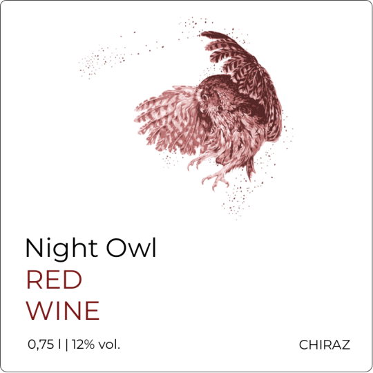 Wine Label 80 x 80 mm