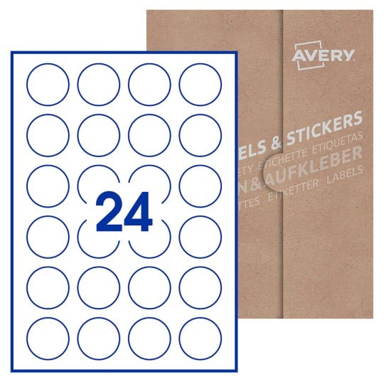Avery 60mm round labels
