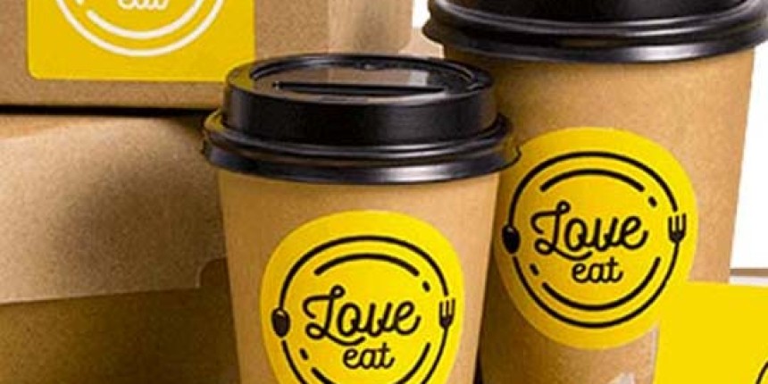 Logo stickers for food packaging