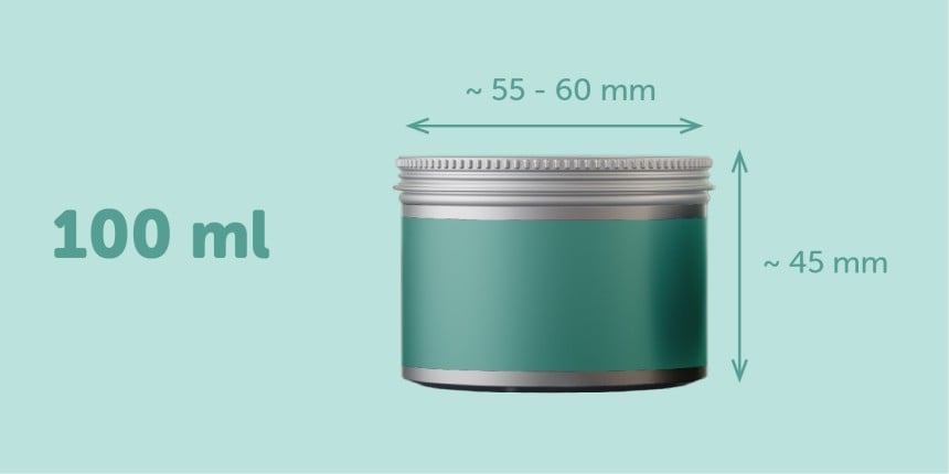 100ml 10cl Candle tin label size sticker size