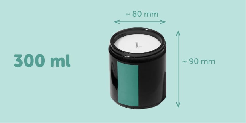 300ml 30cl Candle Jar label sticker 