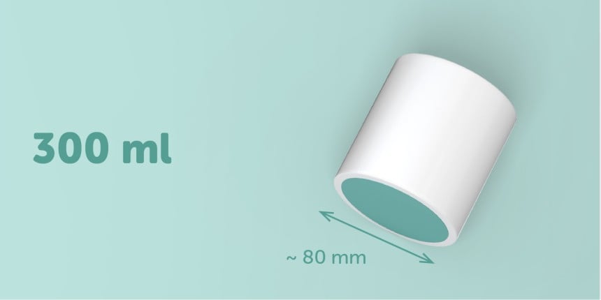 300ml 30cl Candle CLP label bottom of container