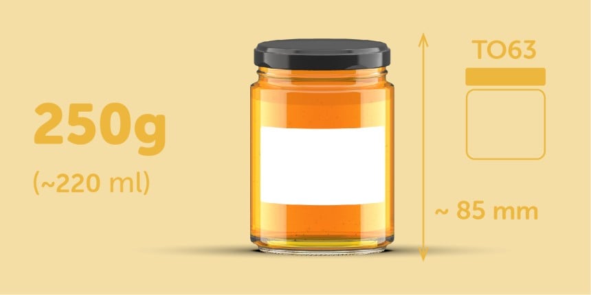 Honey Jar label 250g