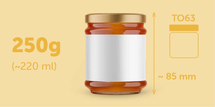 Wrapround honey label 250g size