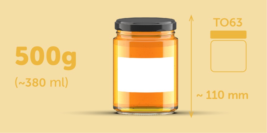 Honey labels 500g rectangle