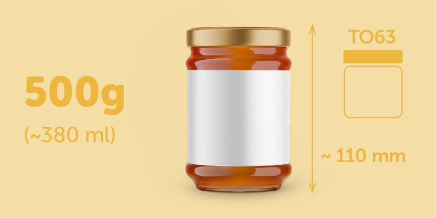 Honey label 500g wraparound label