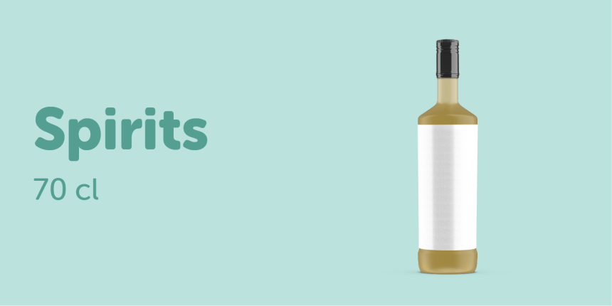 Liquor Size bottle label