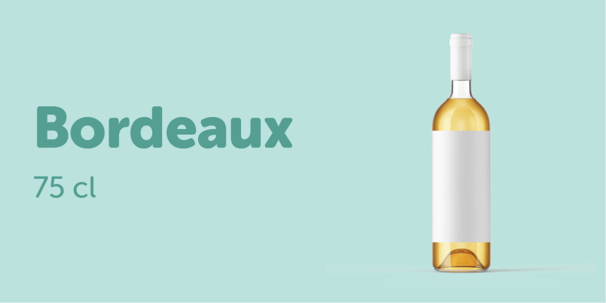 Bordeax wine label size