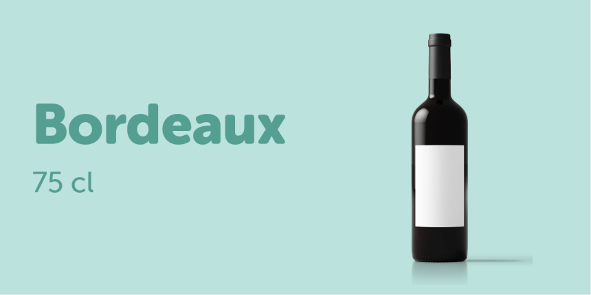Wine bottle label Bordeaux