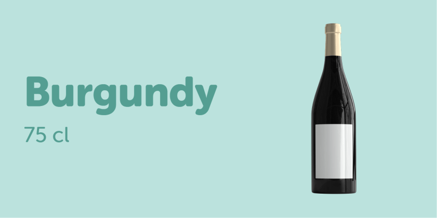 Burgundy wine label size