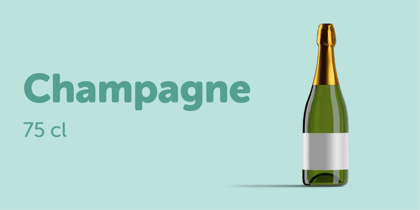 Champagne label size