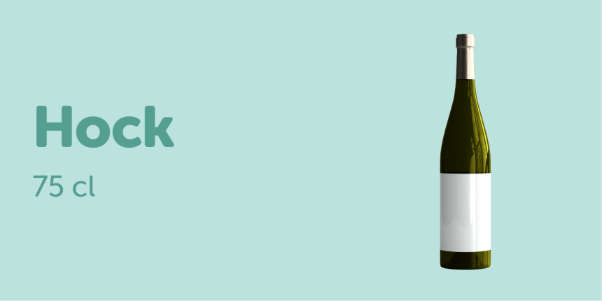 Wine Hock bottle label size