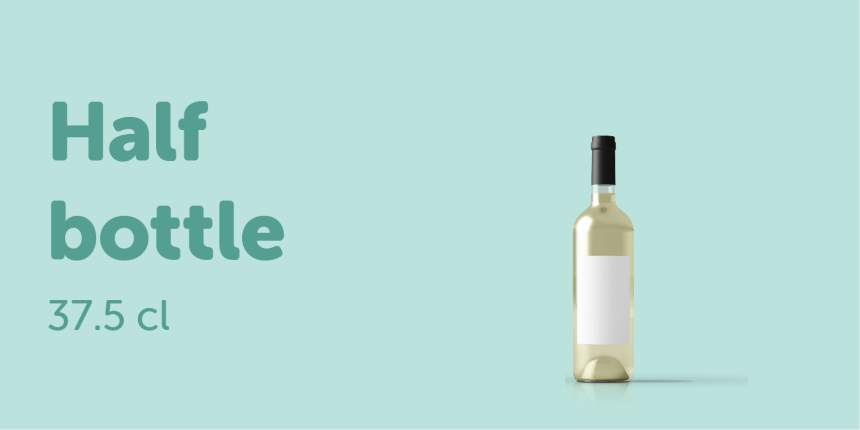 Half bottle wine label size