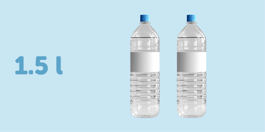 Water bottle Label size guide 25cl wraparound