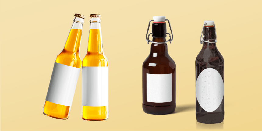 Beer Bottle Label and sticker size guide