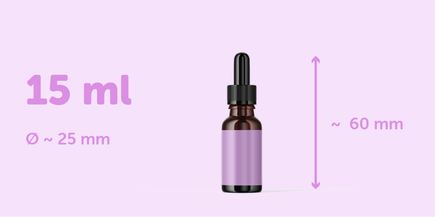 Avery recommended size label sticker for dropper bottle 15ml
