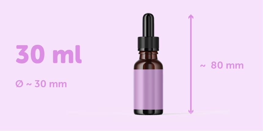 Avery recommended size for dropper bottle labels stickers 30ml