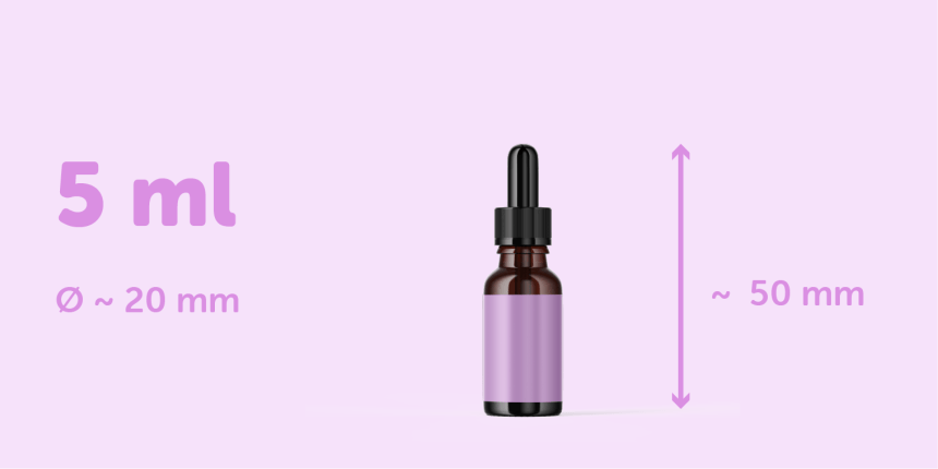 Avery recommended size for dropper bottle labels 5ml
