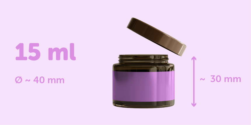Recommended size for cosmetic jar labels 15ml