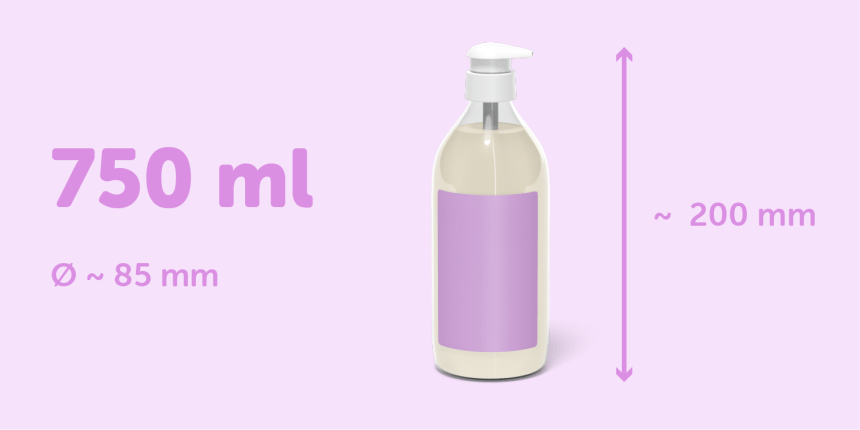 Avery recommended size for cosmetic bottle labelsstickers 750ml