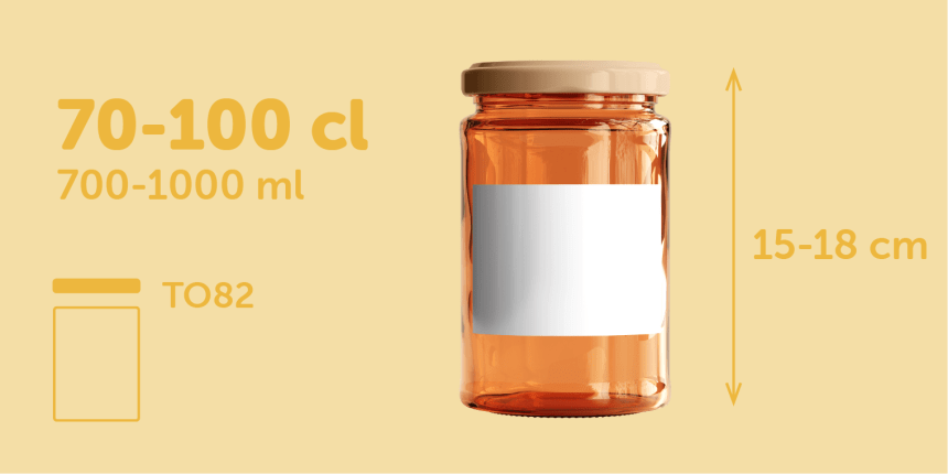 Jar Label size Guide Large 100x60mm rectangle label sticker