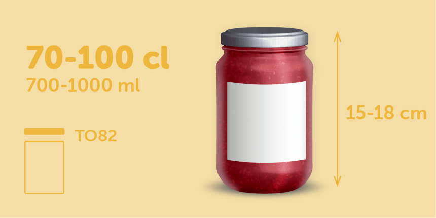 Jar Label size Guide Medium 80x80mm square label sticker