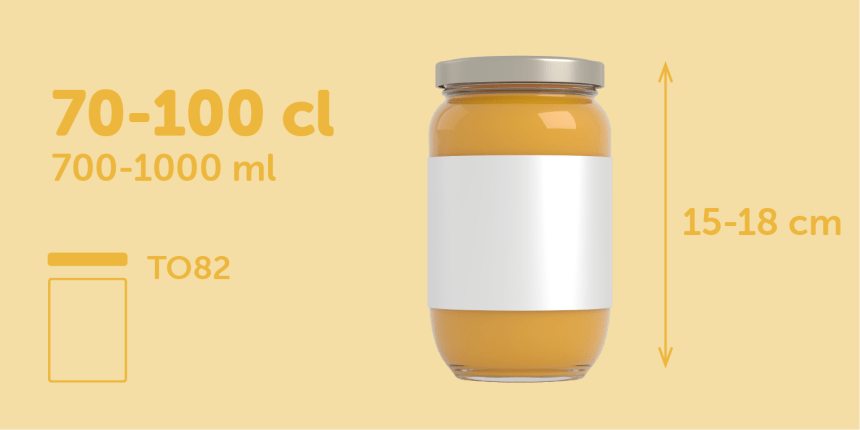 Jar Label size Guide Large 280x80mm rectangle label sticker