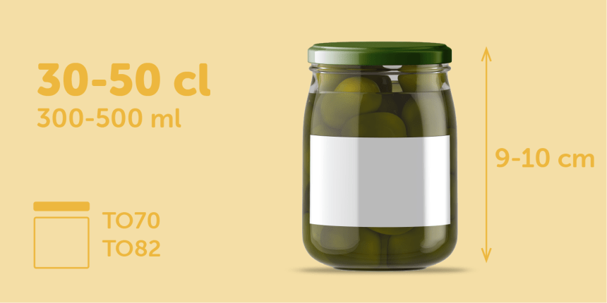 Jar Label size Guide Medium 80x40mm rectangle label sticker