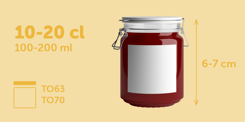 100ml 200ml glass jar label size sticker size