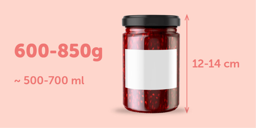 Jam Jar Size Guide 100 x 70mm Rectangle Label