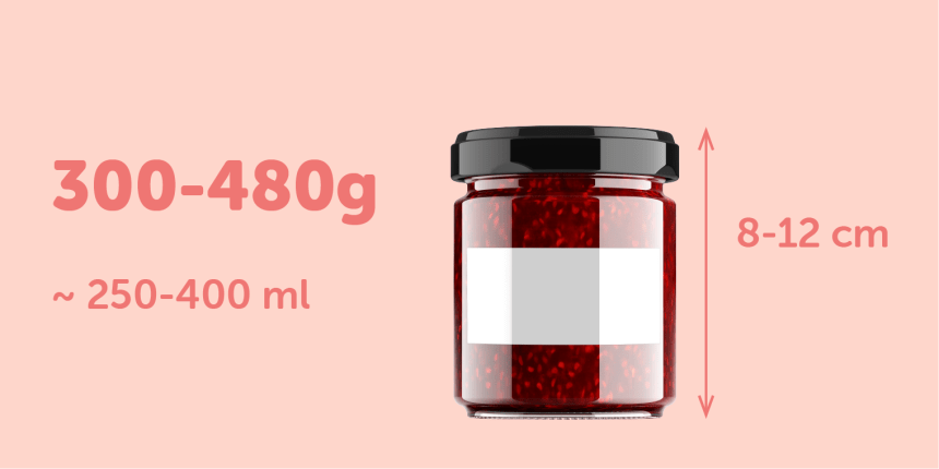 Jam Jar Size Guide 80 x 30mm Rectangle Label