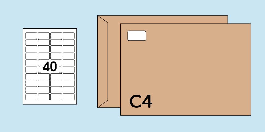 Shipping Labels C4 envelope 40 Art