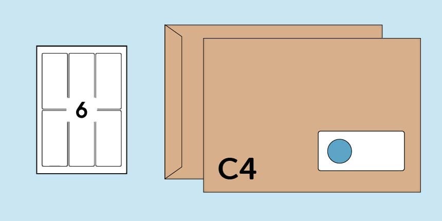 Shipping Label C4 envelope 6 Art