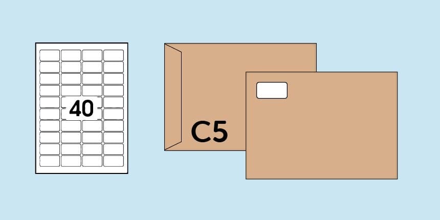 Shipping Label C5 envelope 40 Art