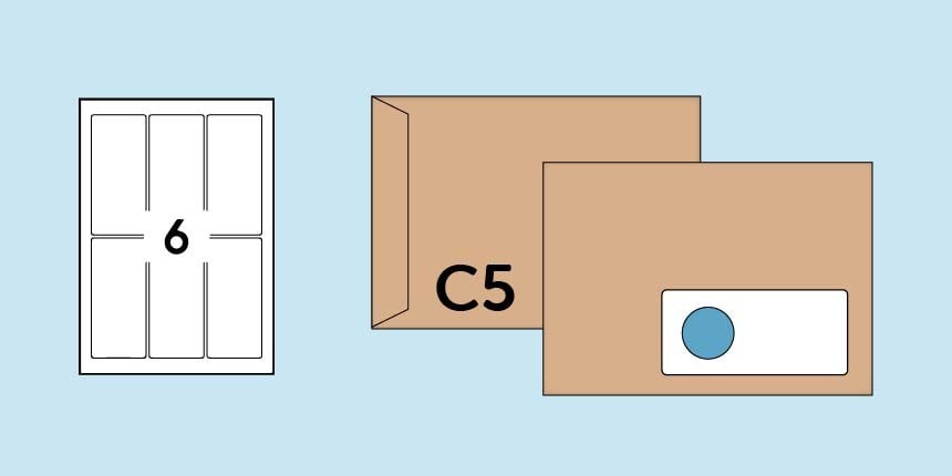 Shipping Label C5 envelope 6
