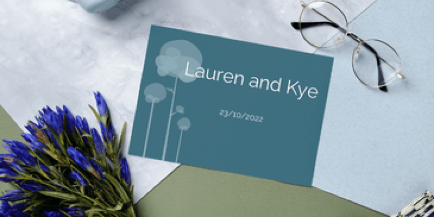 dandelion wedding card