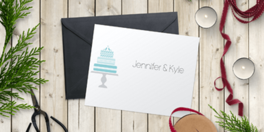 Wedding cake card