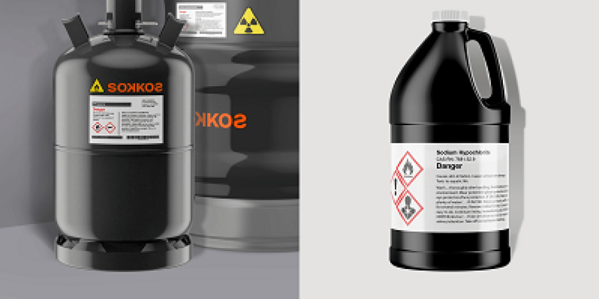 resistant labels gas and liquid danger