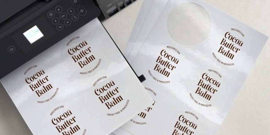 Round Inkjet Gloss White Printing Labels Glossy Shiny high gloss A4 Stickers 
