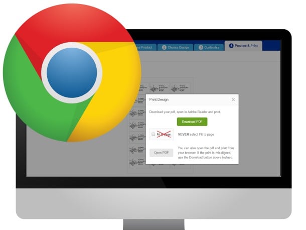 Google Chrome and Avery Design Print