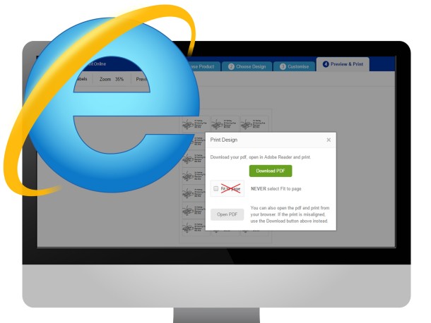 Internet Explorer and Avery Design Print