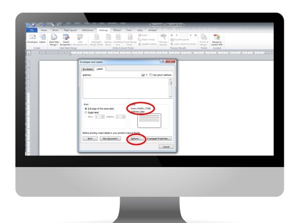 Find your Avery Product in Word