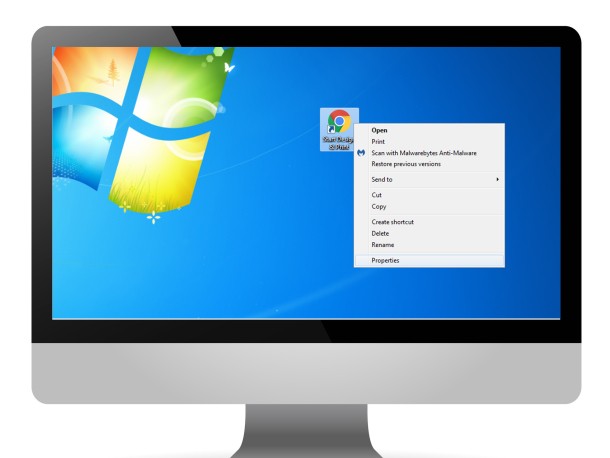 Change properties on your desktop shortcuts