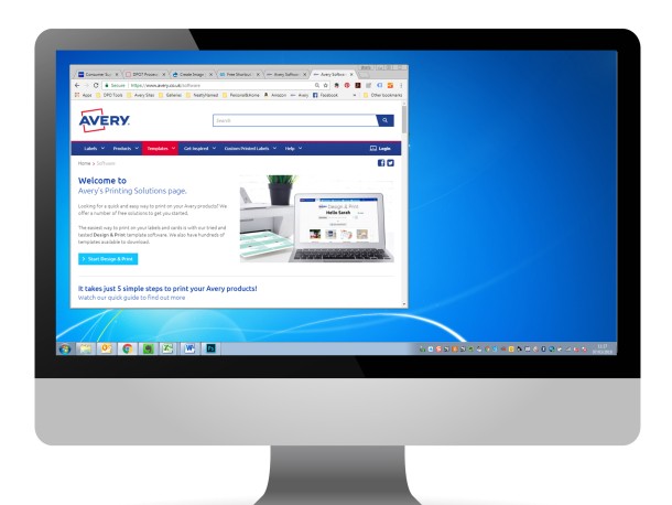 Open your internet browser www.avery.co.uk/software