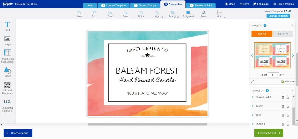 Avery Design and Print online software how to print labels