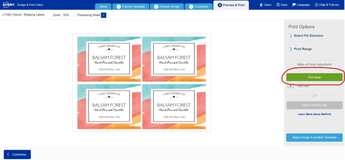 Print your labels avery design and print online software