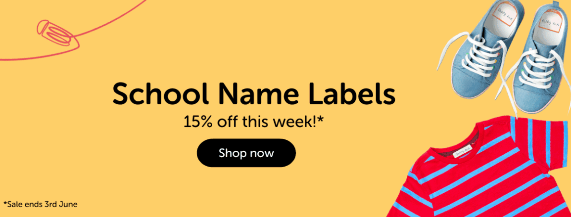 School Name Labels - Sale On